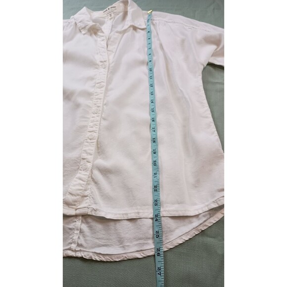Cloth & Stone Anthropologie Womens White Button Down Shirt Size XS 100% Tencel - Picture 10 of 10